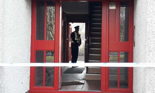 Police investigating in Delgatie Avenue, Glenrothes.