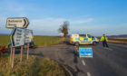 The scene of the crash on the A94.