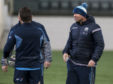 Scotland assistant coach Matt Taylor (right)