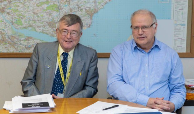 Fife Council co-leaders, SNP Councillor David Alexander and Labour Councillor David Ross.