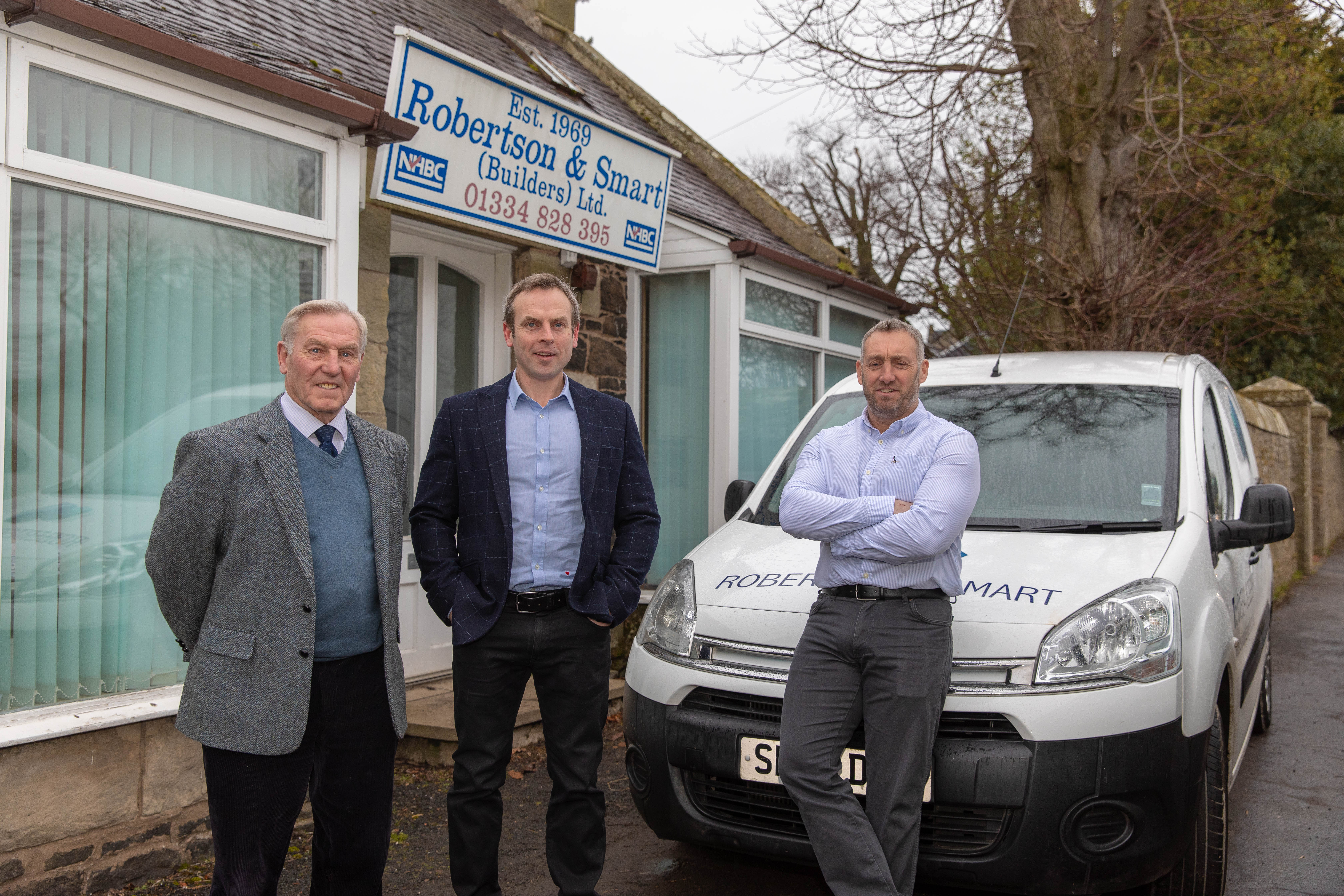 Roberton & Smart directors James Smart, Stewart Smart and Lindsay Urquhart at their offices in Ceres, Fife.