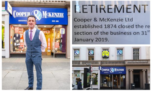 Dundee's Cooper and Mckenzie has closed.