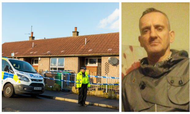 Police on Alison Street (left) and Kevin Byrne (right).