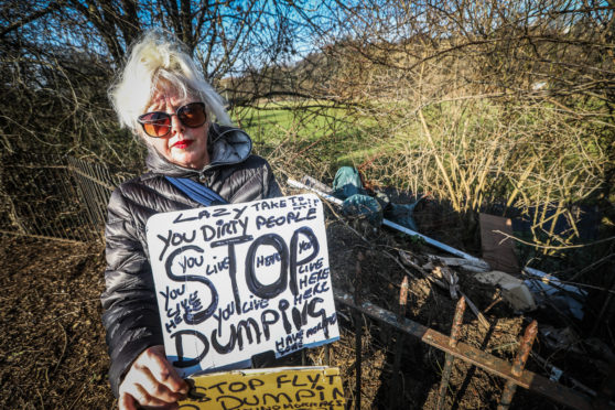 Pamela Loftus is angry at the mess near her home