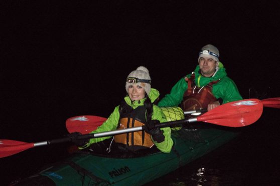 Gayle heads out for a night kayaking trip with Piotr Gudan of Outdoor Explore.
