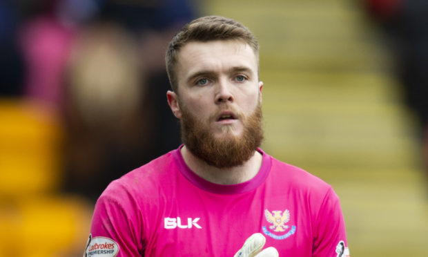 Zander Clark in action for St Johnstone.