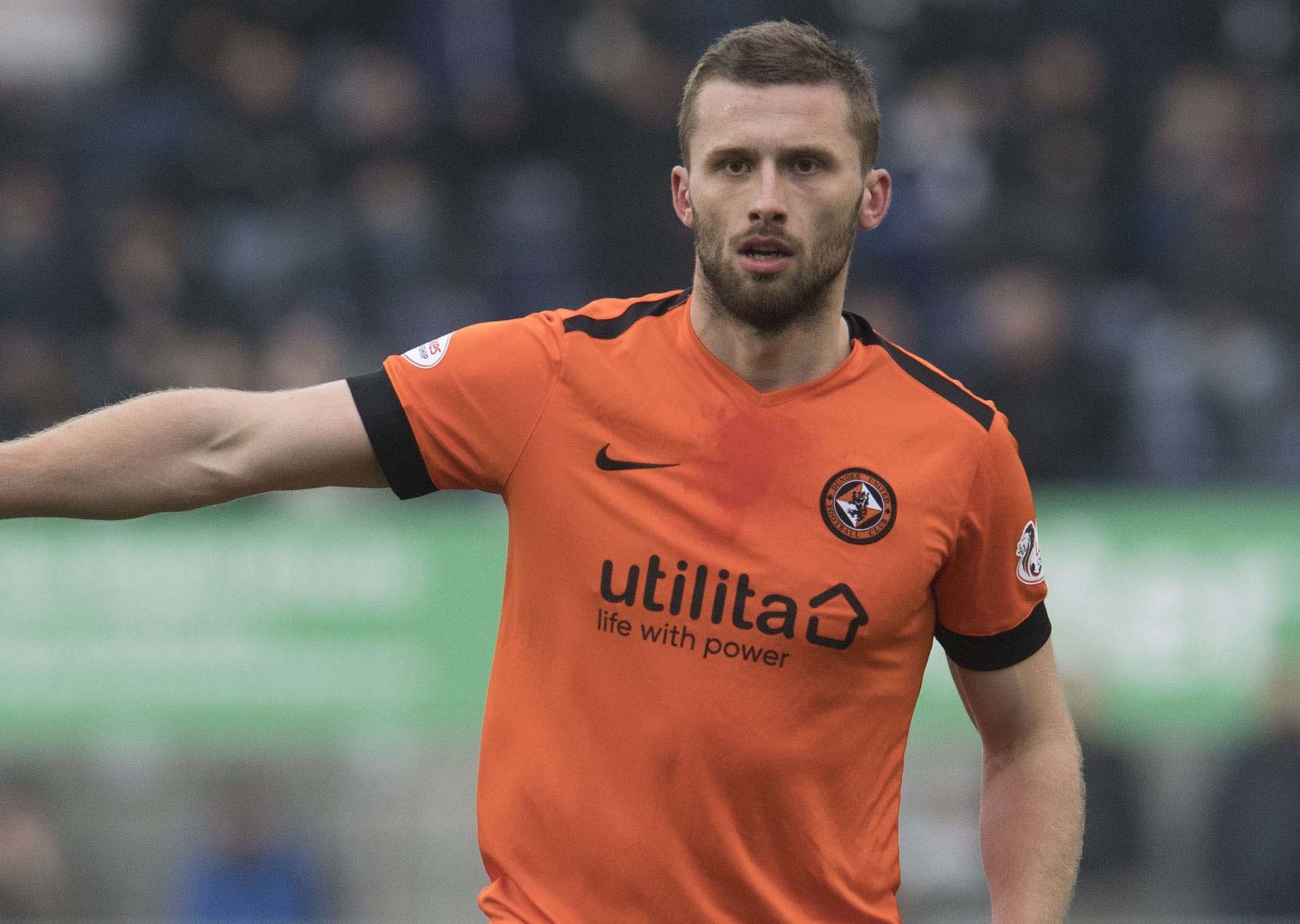 Pavol Safranko in action for Dundee United