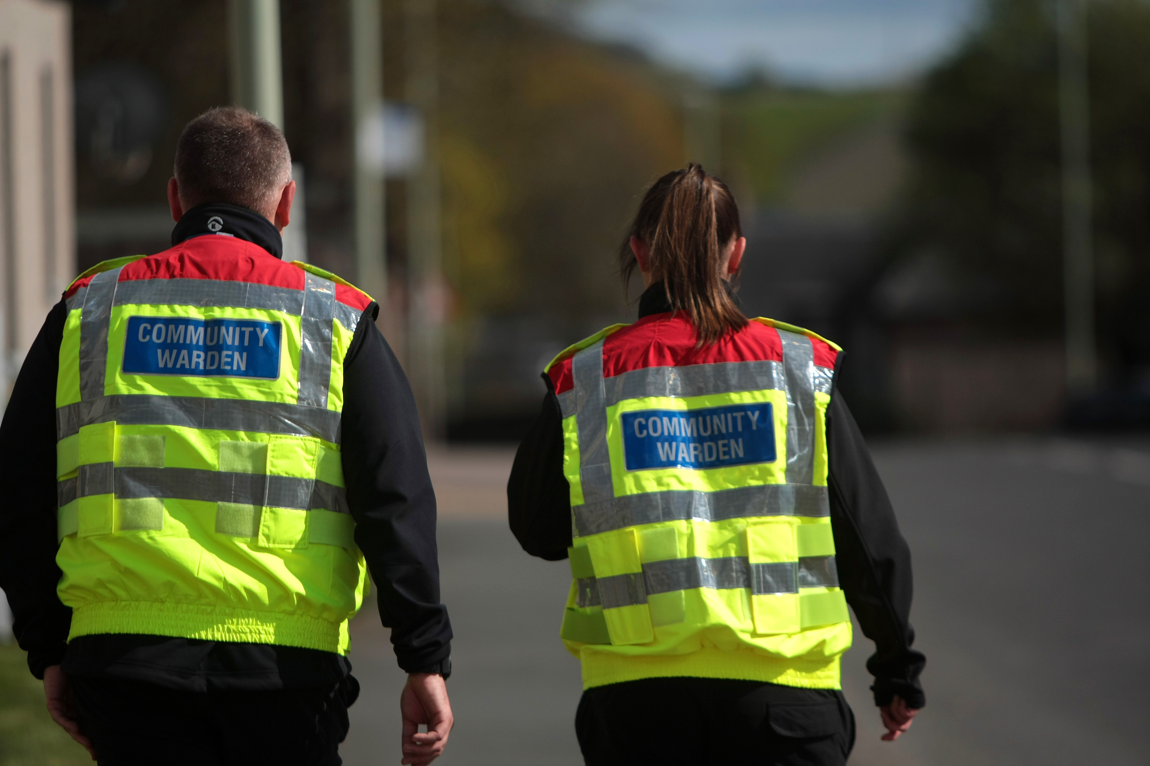 Community Wardens walking the streets of Forfar