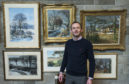 Stephen Dewar from Curr and Dewar auction house in Dundee with some of the 11 McIntosh Patrick originals he has for sale.