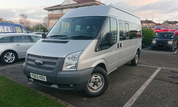 The minibus was stolen from Forfar.