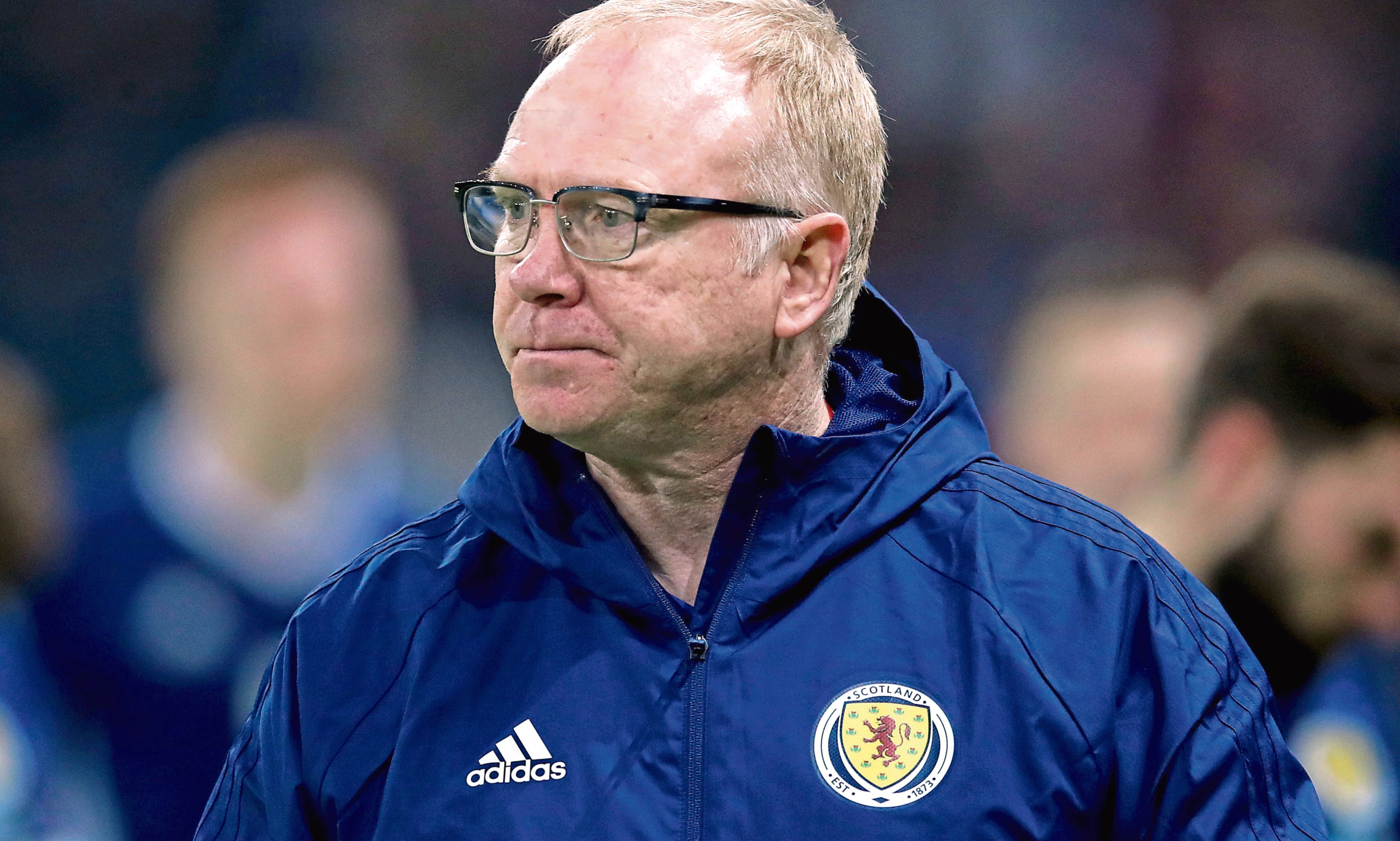 Scotland's manager Alex McLeish after the final whistle during the UEFA Euro 2020 Qualifying, Group I match at the Astana Arena.