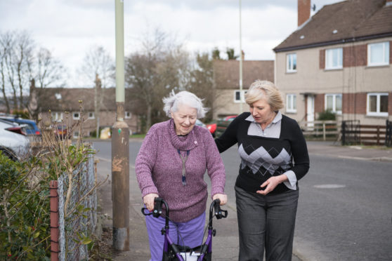 Stroke survive Irene Smeaton with Hazel from the Holistic Rehabilitation Support Service