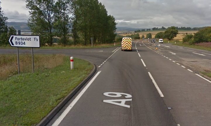 The A9 Forteviot turn-off.