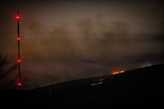 The fire at Sidlaw Hills.