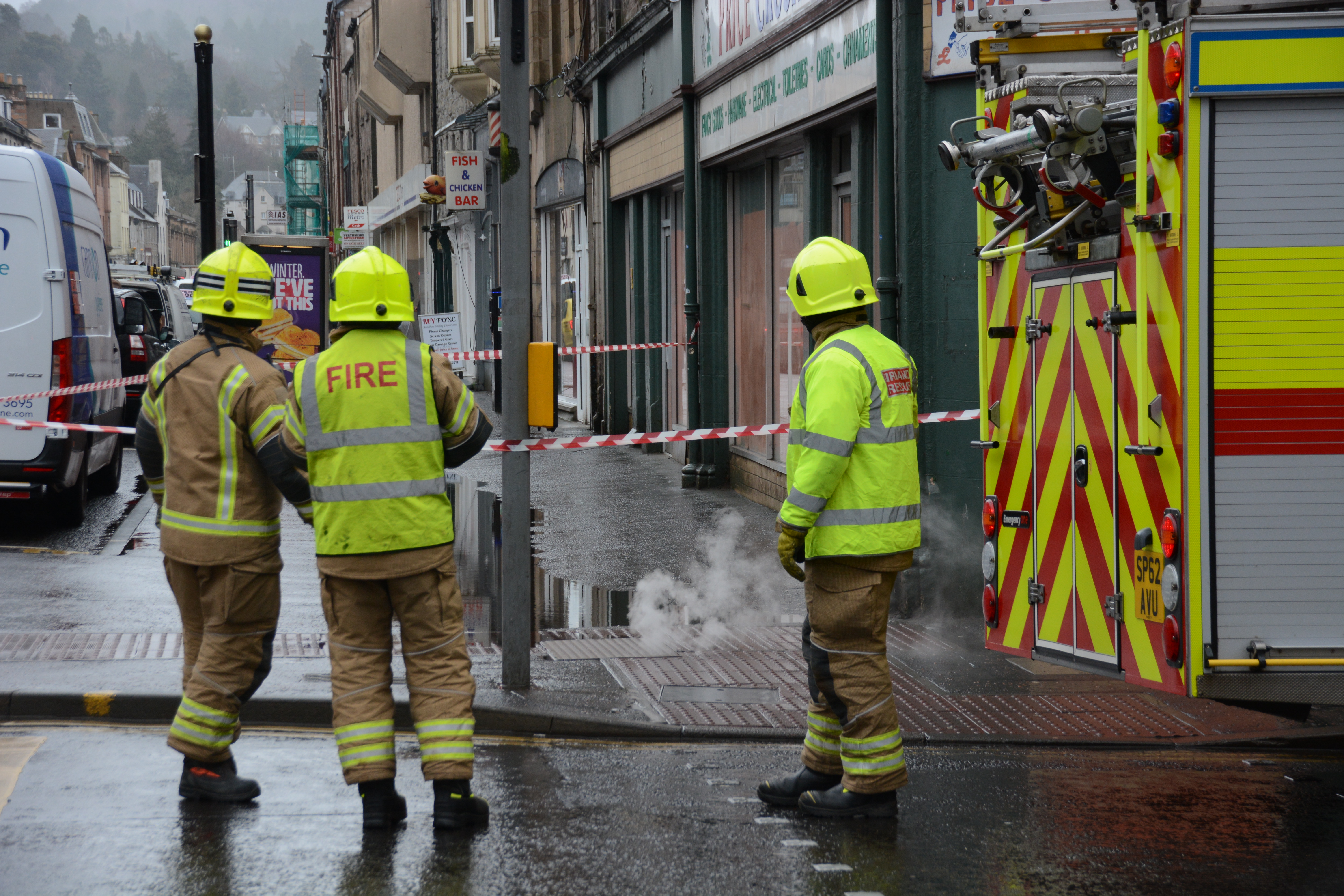 Crews attended the "underground fire" in Perth.