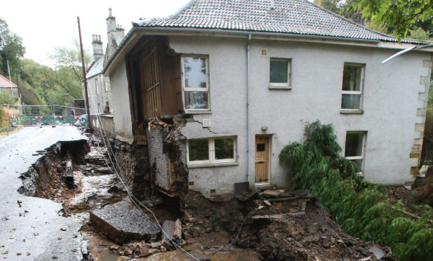 The Coach House was so badly damaged in the Dura Den flood it had to be demolished