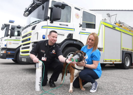 Boxer Welfare Scotland 
recently donated 12 "Smokey Paws" kits to the Scottish Fire and Rescue Service in the north east of Scotland