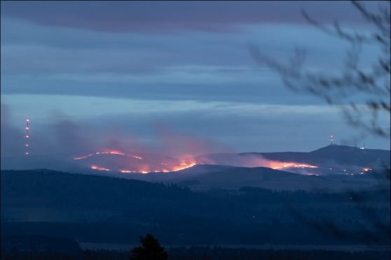 The blaze could be seen for miles