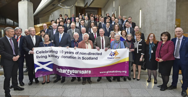 the donors meet First Minister Nicola Sturgeon and other MSPs