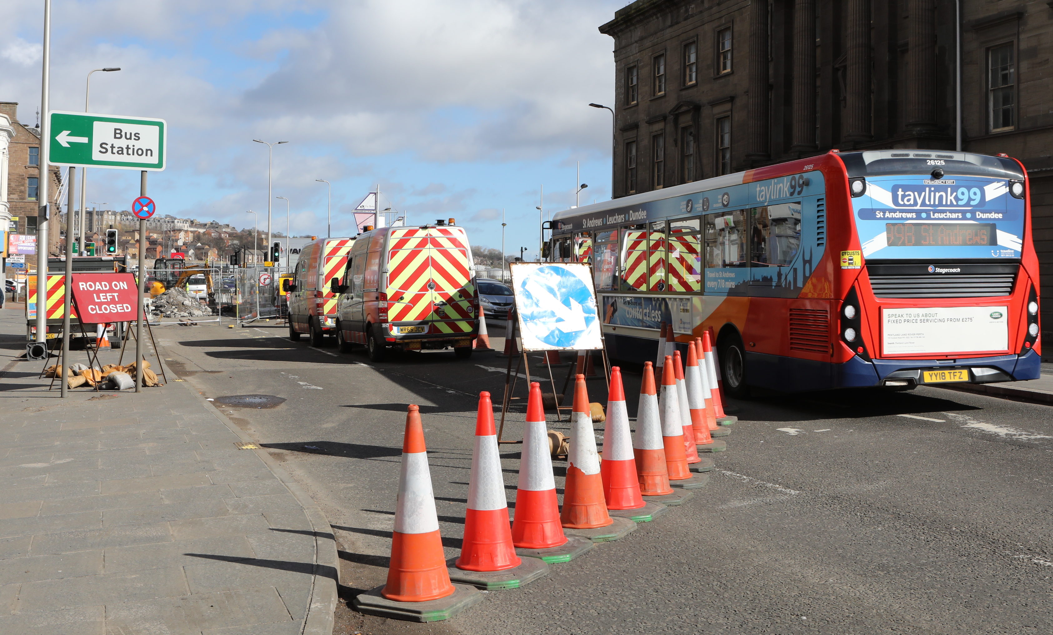 Emergency gas works on Dock Street have caused traffic chaos.