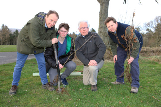 From left: Hamish Spencer -Nairn, Rory Spencer-Nairn,Warden Hugh Ouston, Jamie Spencer.