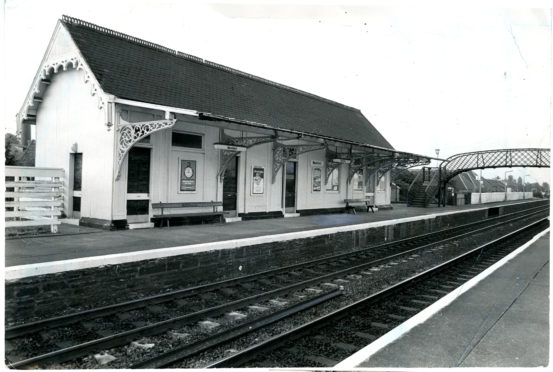 The station at Monifieth pictured in 1984