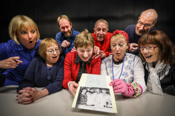 The cast of the show which was a hit with Kirriemuir and Forfar audiences