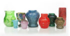 A selection of Monart Glass items up for auction