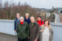 Campaigners against the felling of trees near Glover Street, Perth