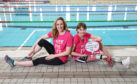 Katie Pake and Olympic swimmer Hannah Miley launched Cancer Research UK Race for Life. Picture by Simon Price.