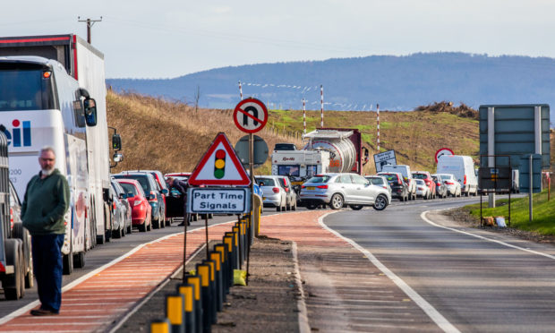 The 2pm crash at Bankfoot brought traffic to a standstill