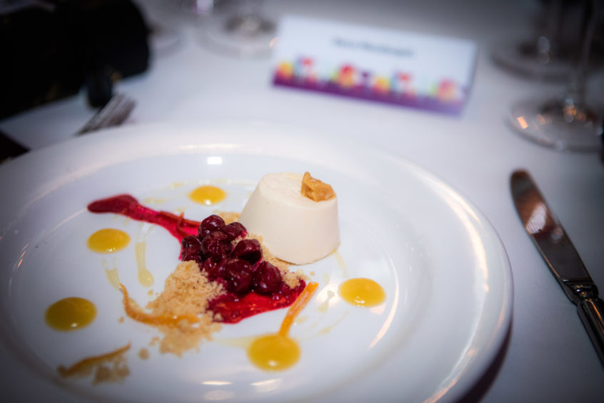 The dessert course prepared by chef Graham Paulley.