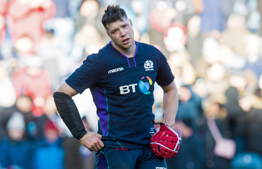 GUINNESS SIX NATIONS
SCOTLAND v WALES 
Scotland's Grant Gilchrist at full time