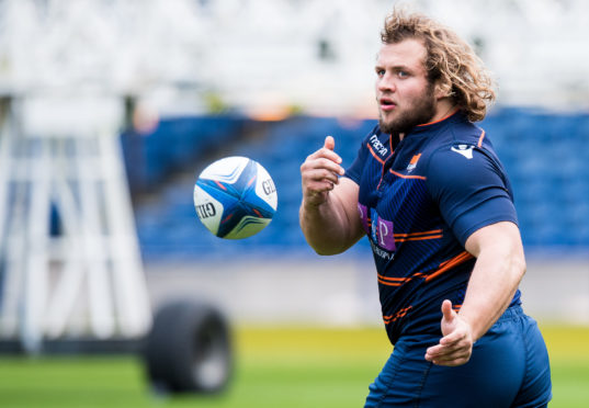 Edinburgh's South African born prop Pierre Schoeman.