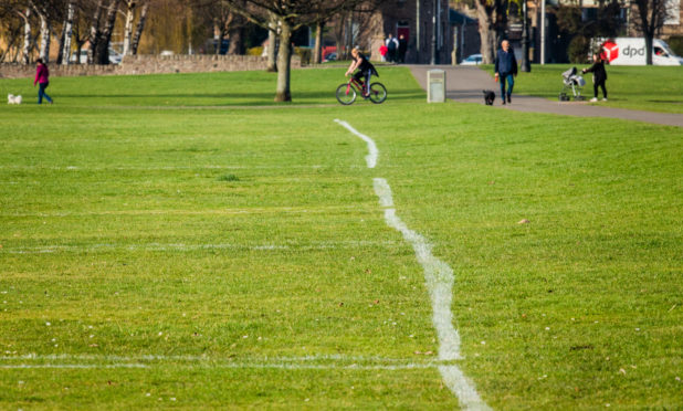 The "wonky" pitch lines at South Inch