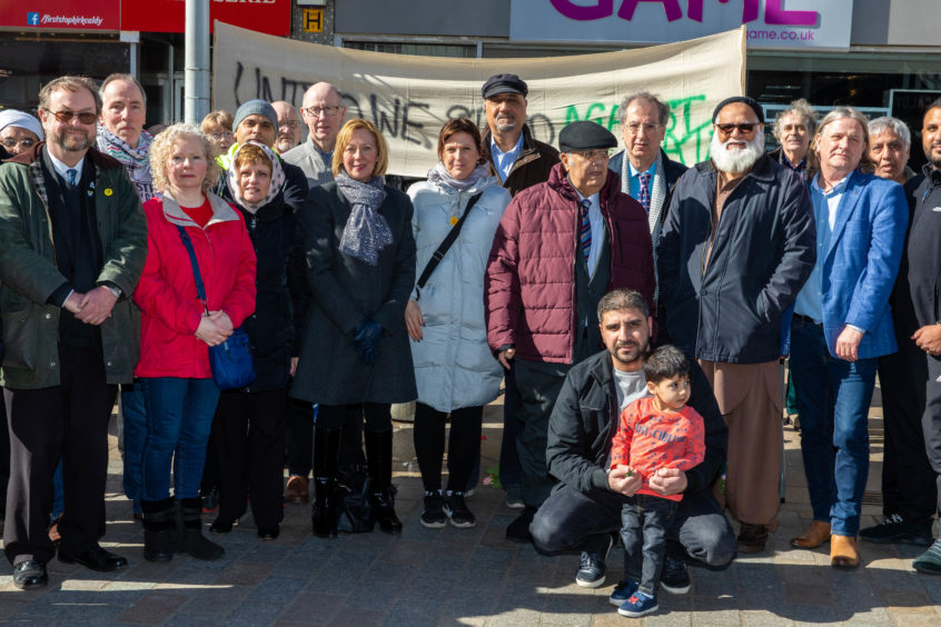 MSP's, Councillors, Muslim Community and Imams join together for the vigil for victims of the Christchurch atrocities.