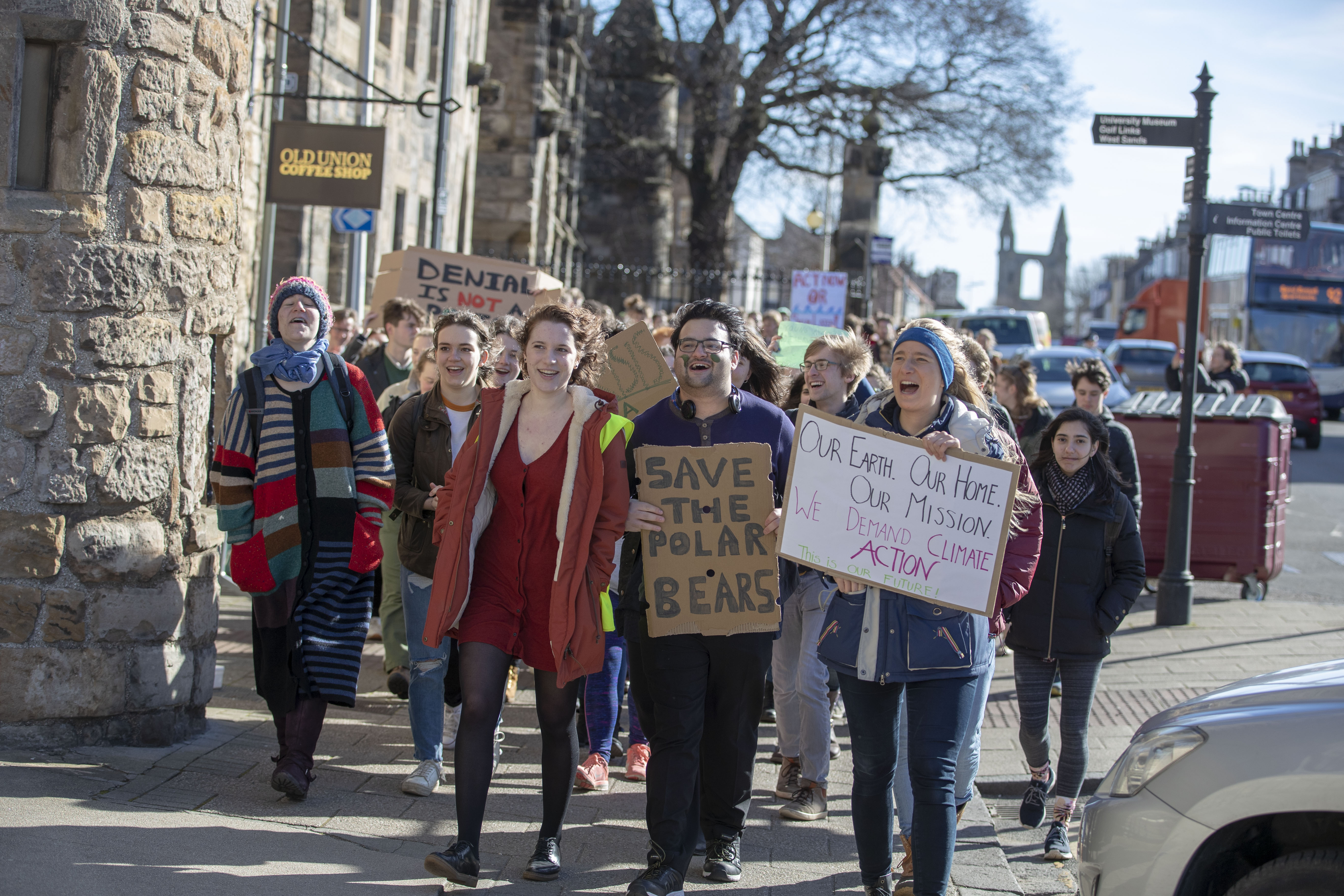 St Andrews Students joined in with the climate strike.