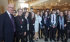 Perth Academy students meet John Swinney and Nicola Sturgeon at the Hand of Glove exhibition in Holyrood