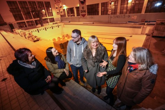 The team at the old Montrose Swimming Pool.