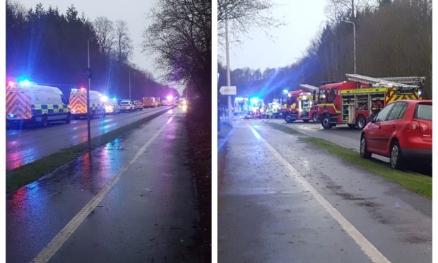 The scene of the crash in Kirkcaldy.