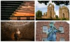 There has been a huge surge in visitor numbers to attractions across Dundee and Angus following the V&A's opening. Pictured: The V&A (top left) and some of the locations which have seen a boost in visitors - Arbroath Abbey (top right), Kirriemuir (bottom right) and Barry Mill (bottom left).