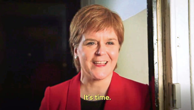 Screenshot from yesscot video featuring First Minister Nicola Sturgeon.