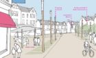 Sketch illustrating how Aberfeldy town centre could look