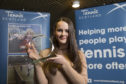 Alix Christie, who won the Young Person of the Year award, at the Tennis Scotland Awards 2018