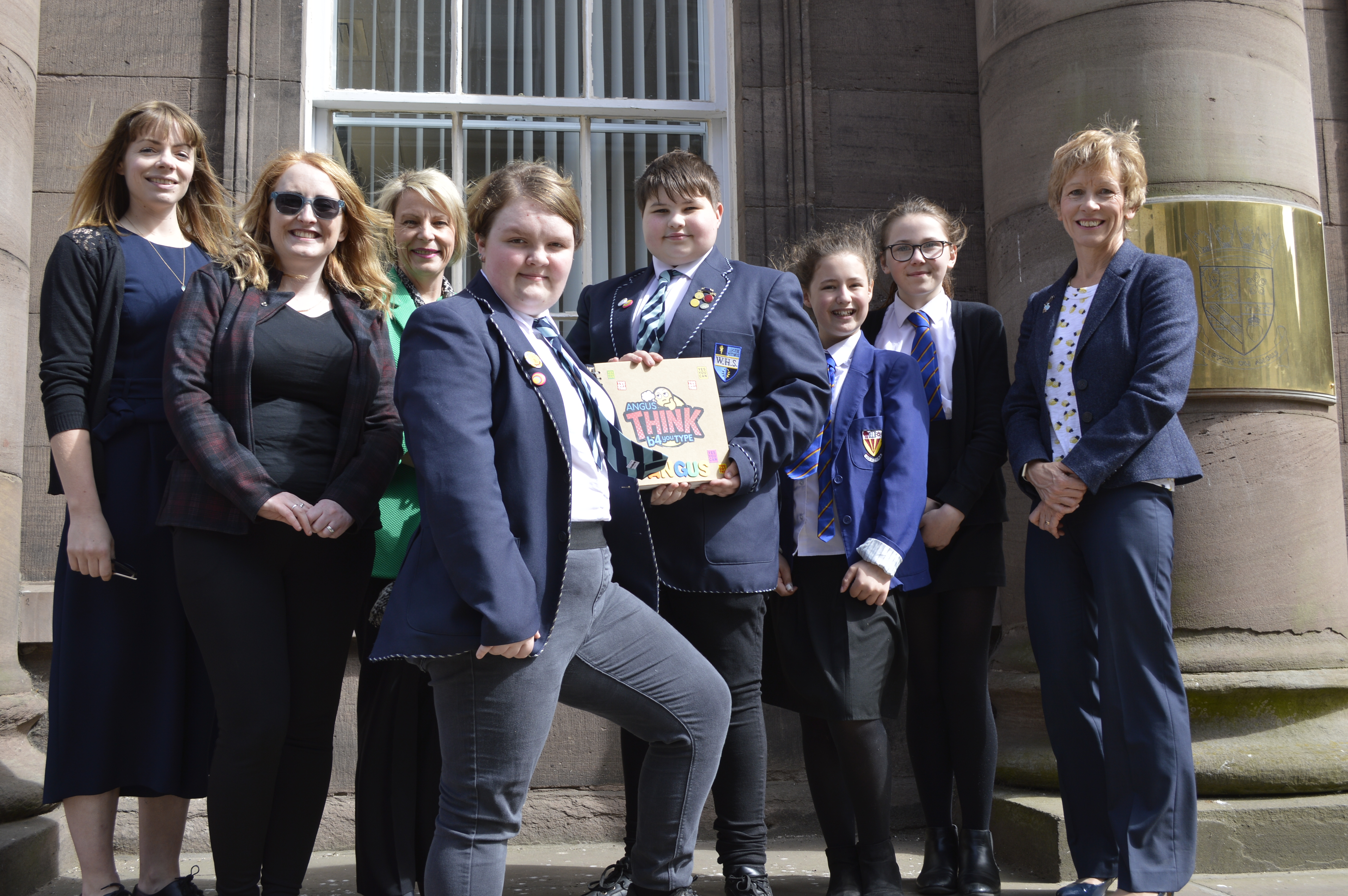 The pupils gave a talk in Forfar ahead of the launch