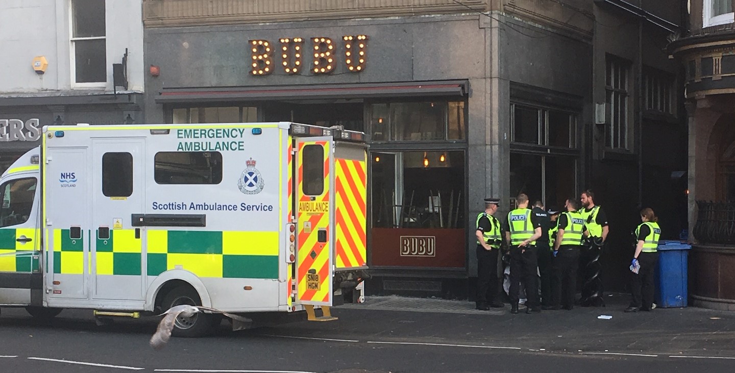 Police attend the incident on the Nethergate