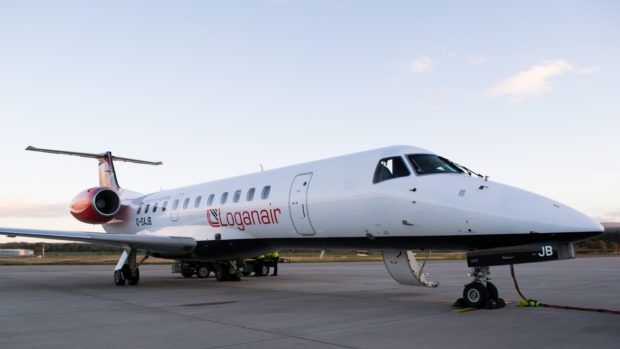 An Embraer 135 which is to be introduced by Loganair