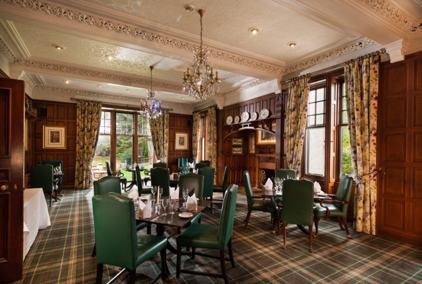 Inside the Huntingtower Hotel.