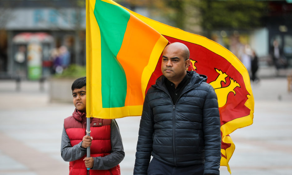 Participants at the service for Sri Lanka victims, held in Dundee.