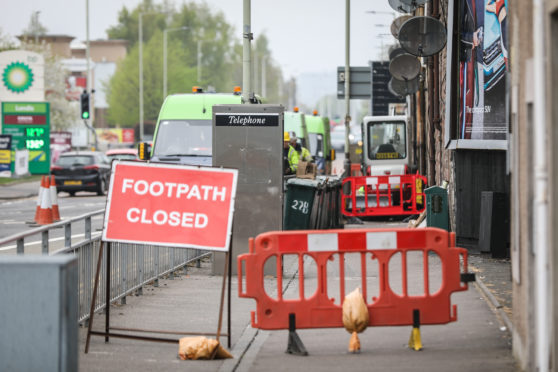 SSE dug up pavements at the junction to find and repair the fault.